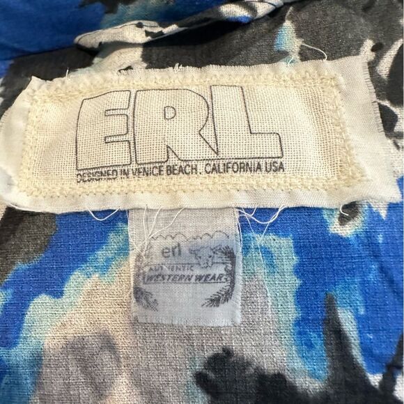 ERL Blue Skull Padded Puffer Jacket with Hood | L - Picture 13 of 13